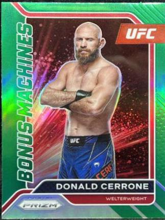 Donald Cerrone 2022 Panini Prizm UFC Bonus Machines #5 Green