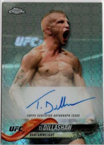 TJ Dillashaw 2018 Topps Chrome UFC Fighter Autographs #FA-TD Octofractor