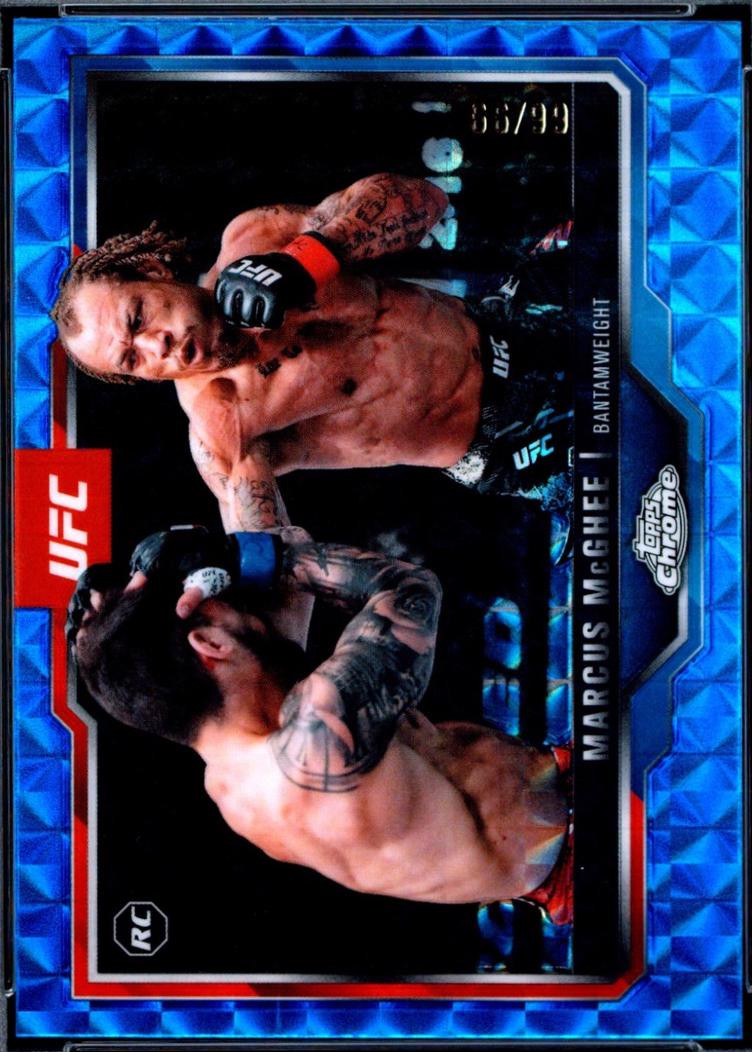 Marcus McGhee 2025 Topps Chrome UFC Base #121 Blue Geometric Refractor