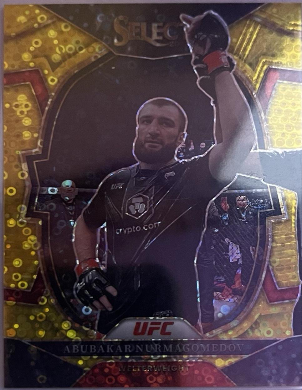 Abubakar Nurmagomedov 2023 Panini Select UFC Concourse #8 Gold Disco