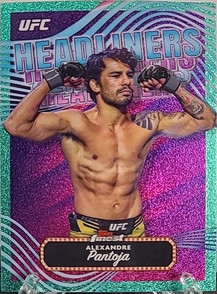 Alexandre Pantoja 2024 Topps Finest UFC Headliners #HDL-15 Aqua Glitter Refractor