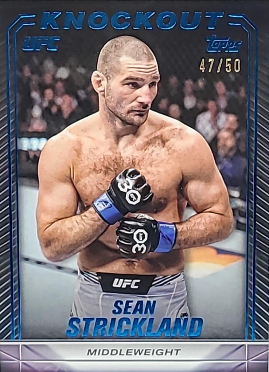 Sean Strickland 2024 Topps Knockout UFC Base #7 Blue