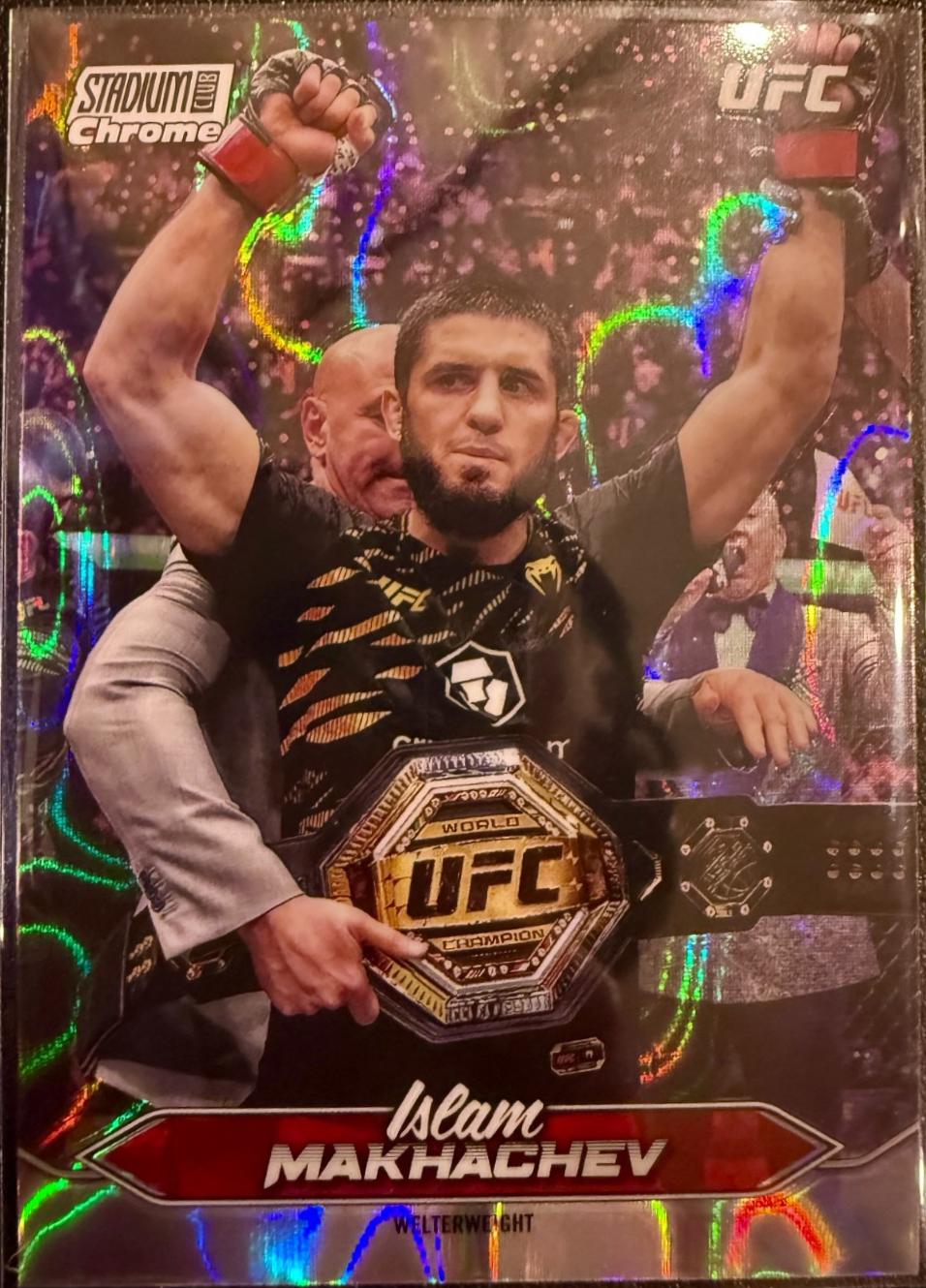 Islam Makhachev 2025 Topps Stadium Club UFC Base Chrome #C-1 Lava