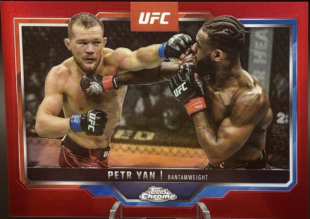 Petr Yan 2025 Topps Chrome UFC Base #116 Red Refractor