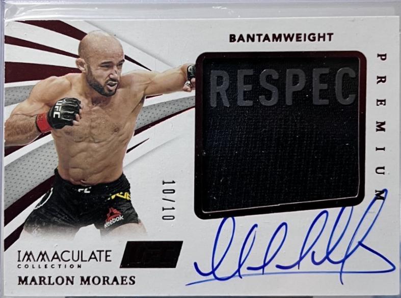 Marlon Moraes 2021 Panini Immaculate UFC Premium Memorabilia Autographs #30 Red