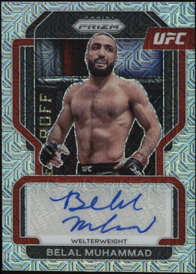Belal Muhammad 2022 Panini Prizm UFC Signatures #SG-BMH Mojo