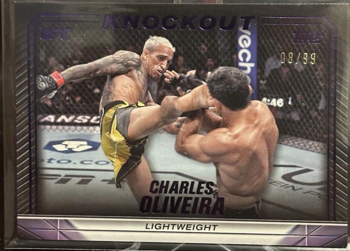 Charles Oliveira 2024 Topps Knockout UFC Base #43 Purple