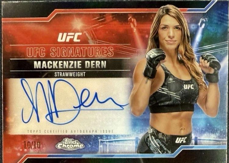 Mackenzie Dern 2025 Topps Chrome UFC UFC Signatures #SIG-MD Black Refractor