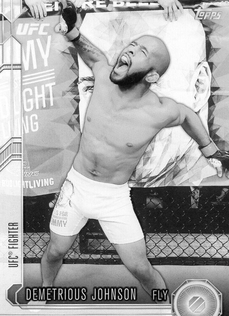 Demetrious Johnson 2015 Topps UFC Chronicles Base #171 Black and White