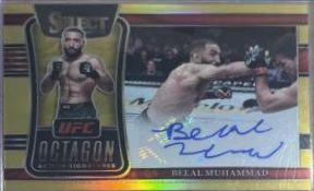 Belal Muhammad 2022 Panini Select UFC Octagon Action Signatures #10 Gold