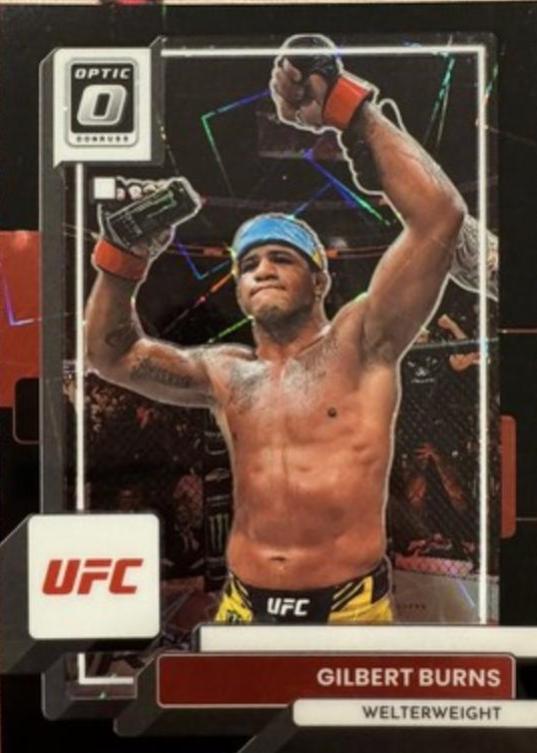 Gilbert Burns 2023 Panini Donruss Optic UFC Base #53 Black Velocity