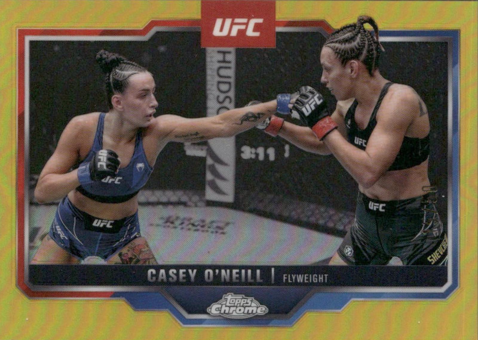 Casey O'Neill 2025 Topps Chrome UFC Base #133 Gold Refractor