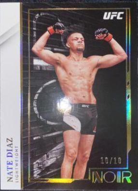 Nate Diaz 2022 Panini Chronicles UFC Base National Treasures #452 Platinum