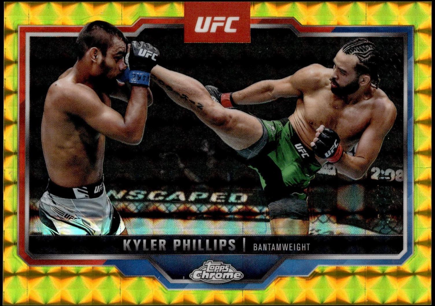 Kyler Phillips 2025 Topps Chrome UFC Base #181 Gold Geometric Refractor
