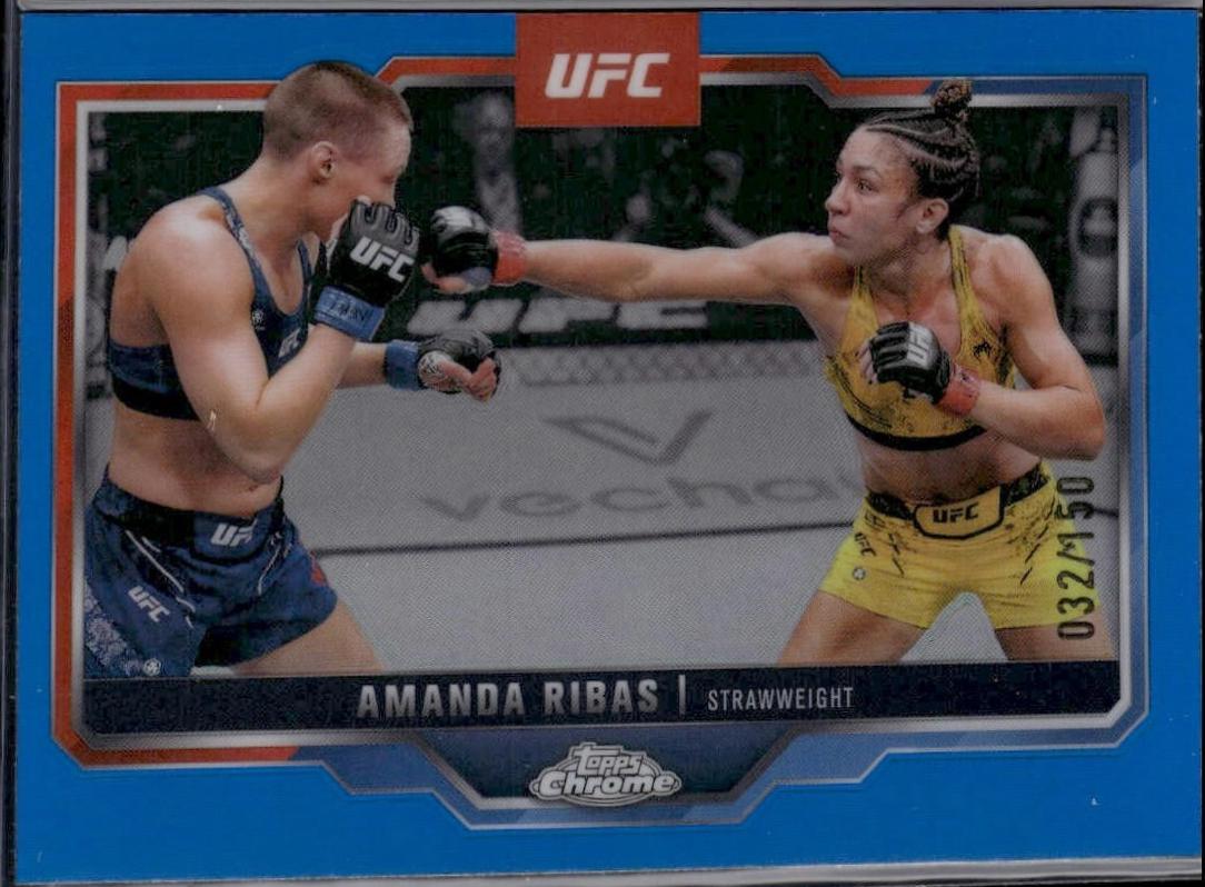 Amanda Ribas 2025 Topps Chrome UFC Base #184 Blue Refractor