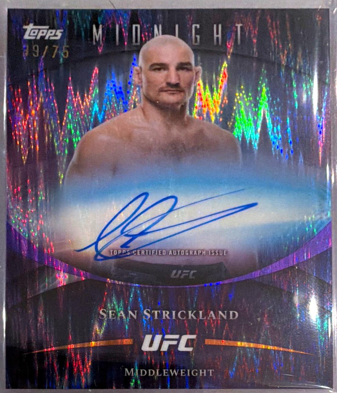Sean Strickland 2026 Topps Midnight UFC Base Autographs #BAV-SS Dusk
