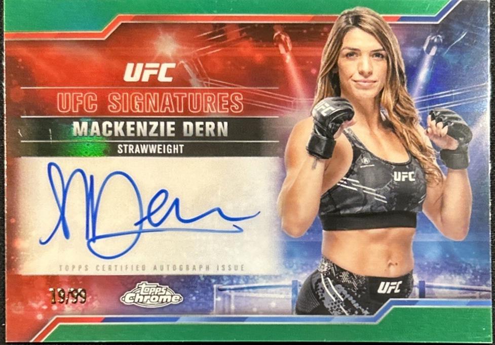 Mackenzie Dern 2025 Topps Chrome UFC UFC Signatures #SIG-MD Green Refractor