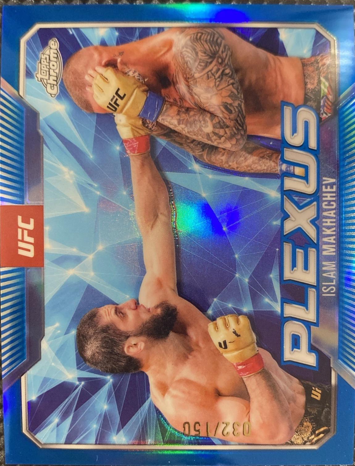 Islam Makhachev 2025 Topps Chrome UFC Plexus #PLX-11 Blue Refractor