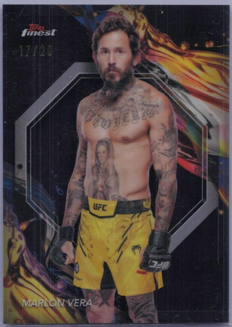 Marlon Vera 2024 Topps Finest UFC Base Uncommon #189 Black Refractor