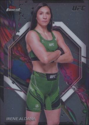 Irene Aldana 2024 Topps Finest UFC Base Common #64 Red Black Vapor Refractor