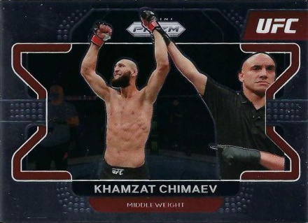 Khamzat Chimaev 2022 Panini Prizm UFC Base #94 Black Shimmer