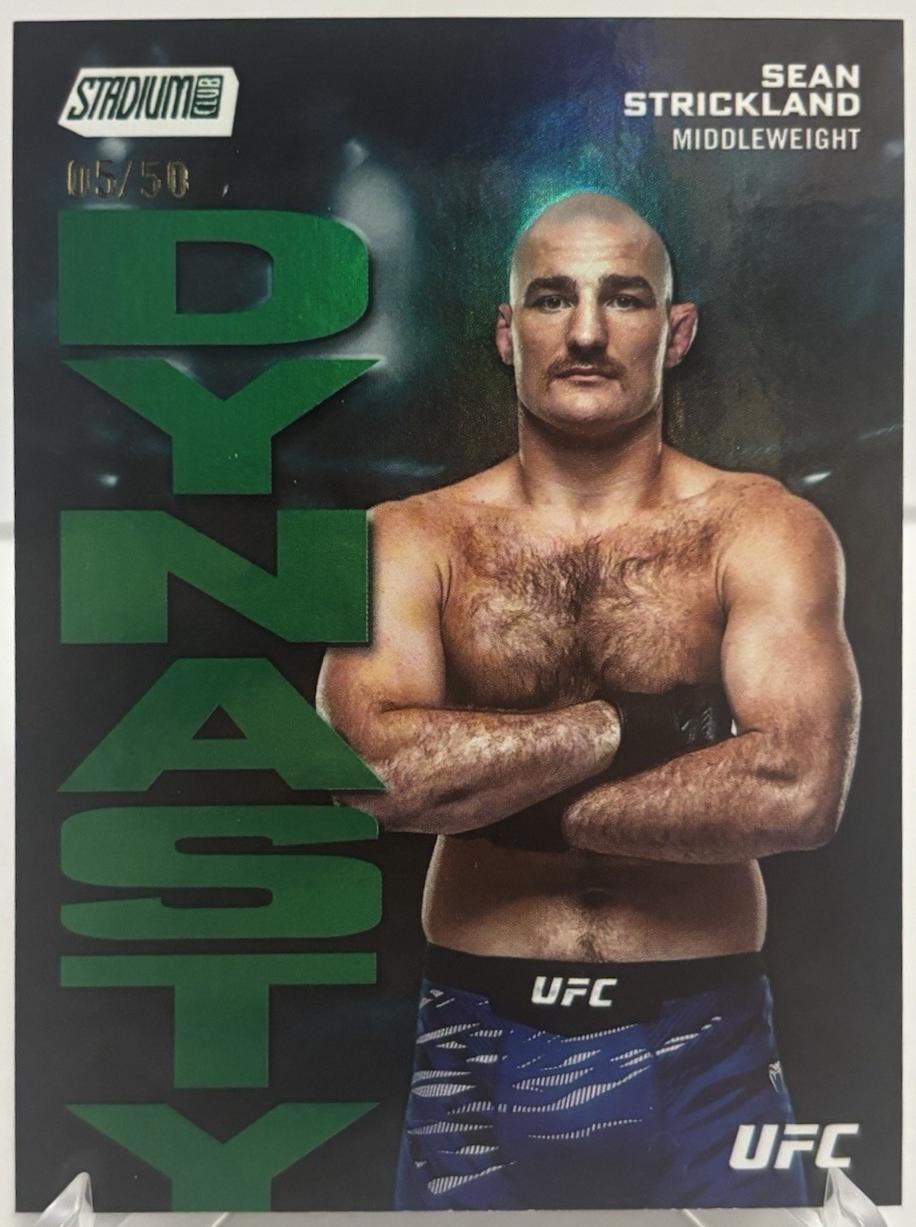 Sean Strickland 2025 Topps Stadium Club UFC Dynasty and Destiny #DD-17 Green