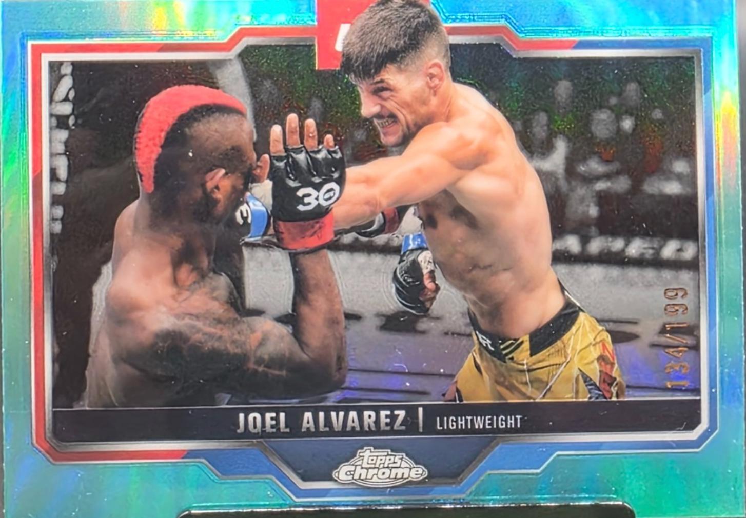 Joel Alvarez 2025 Topps Chrome UFC Base #65 Aqua Refractor