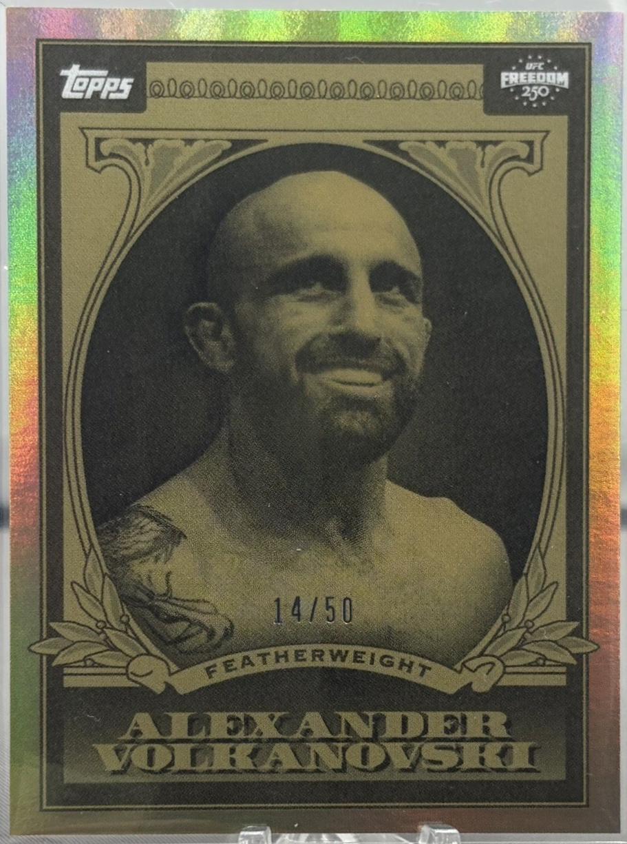 Alexander Volkanovski 2026 Topps UFC Freedom 250 UFC Dollar #UD-5 Gold