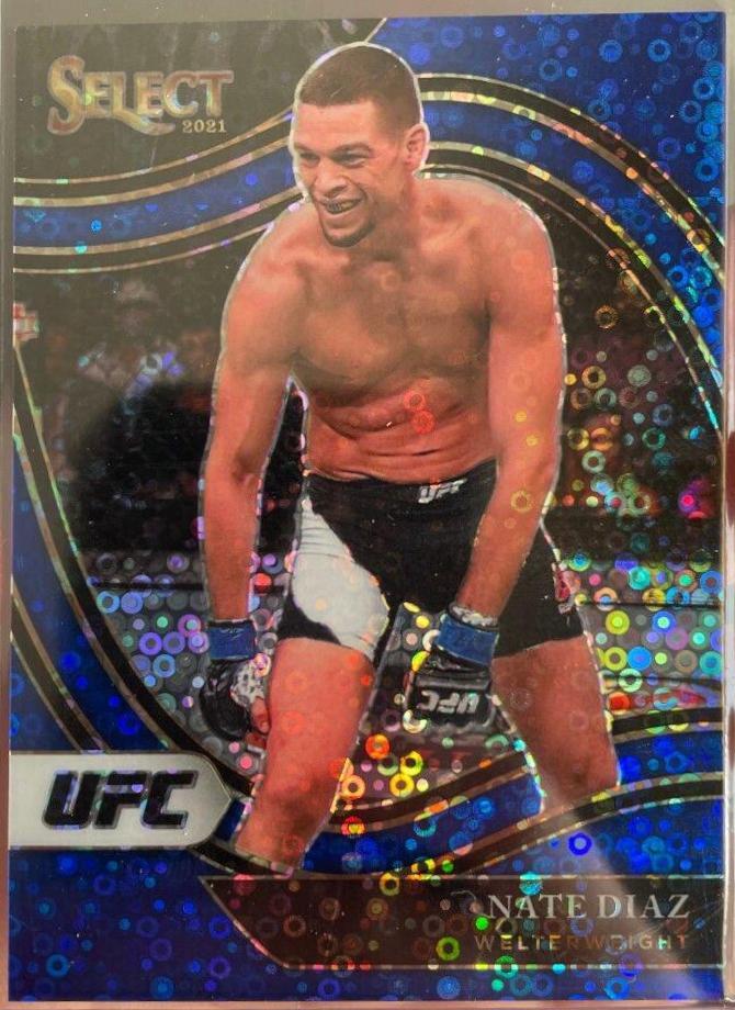 Nate Diaz 2021 Panini Select UFC Octagonside #282 Blue Disco