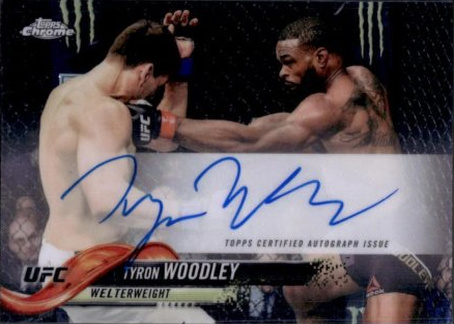 Tyron Woodley 2018 Topps Chrome UFC Fighter Autographs #FA-WT Black