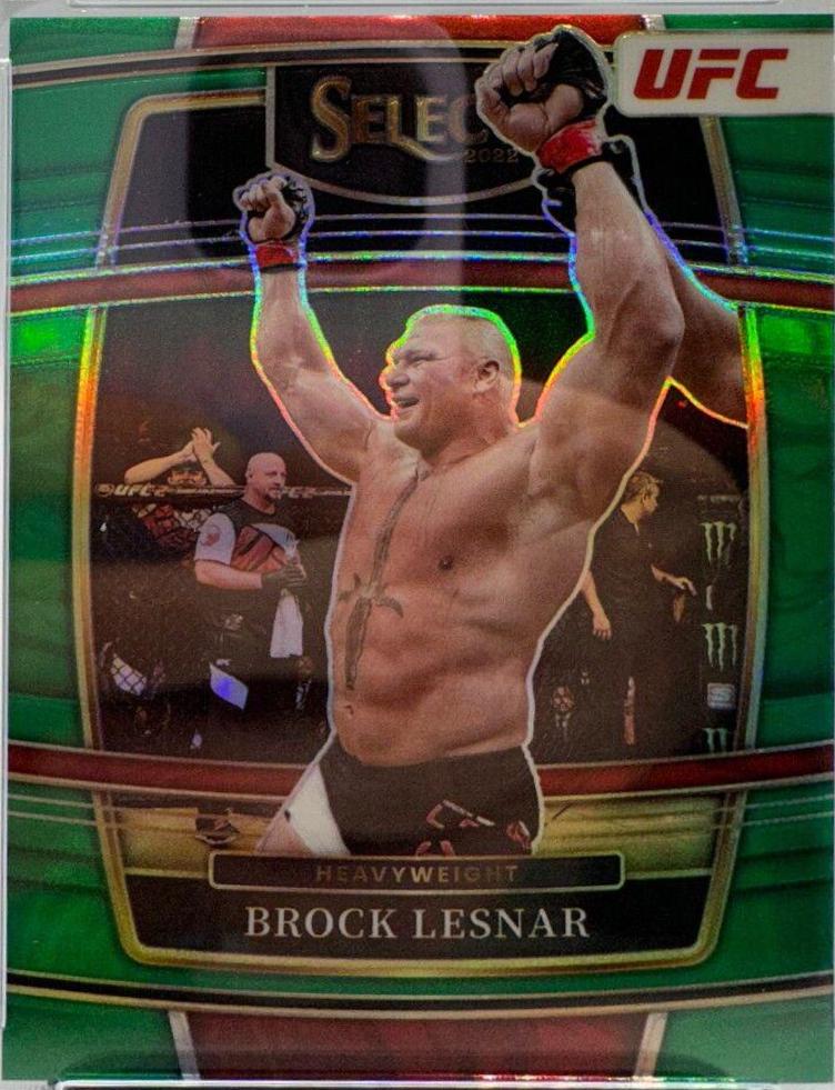 Brock Lesnar 2022 Panini Select UFC Concourse #100 Green