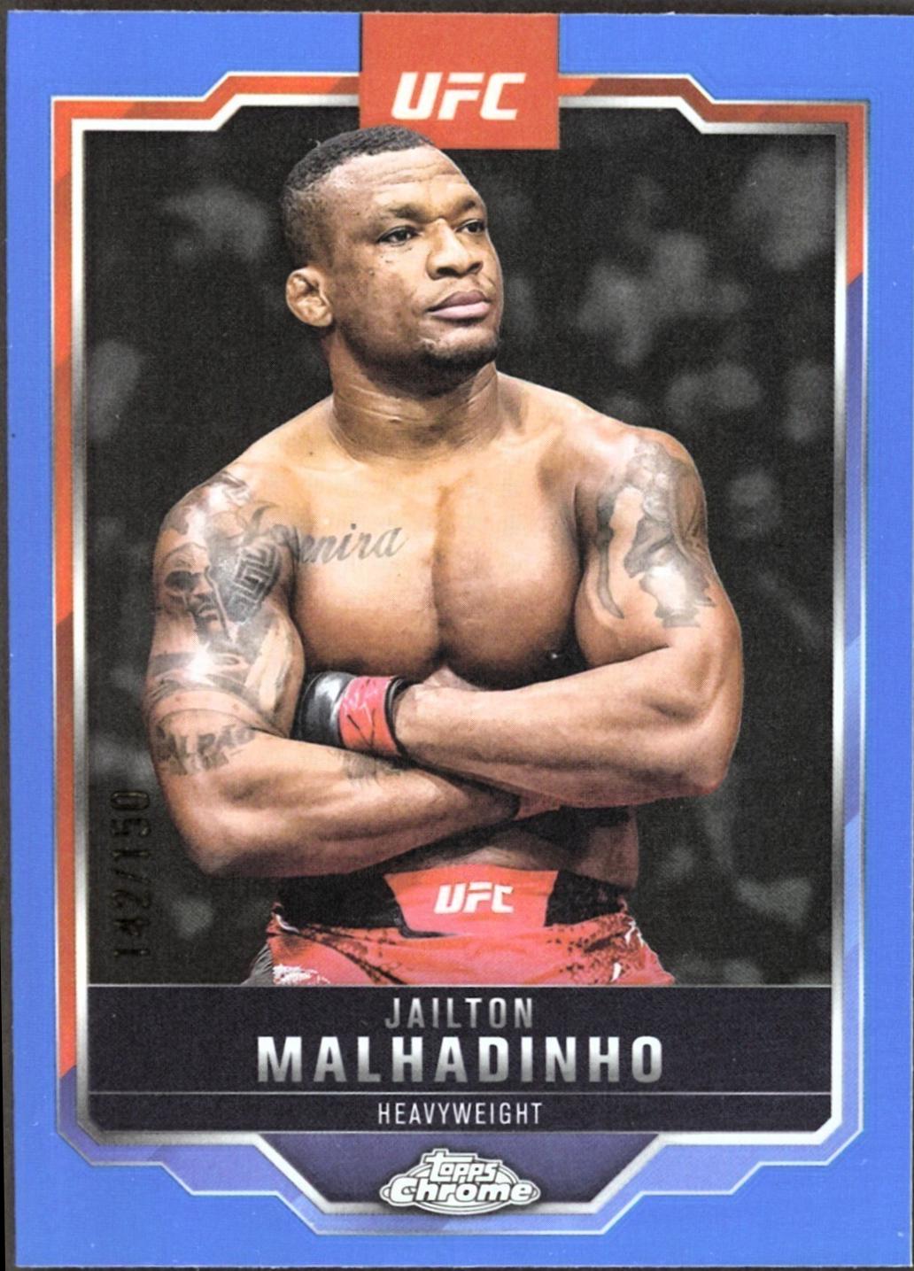 Jailton Almeida 2025 Topps Chrome UFC Base #112 Blue Refractor