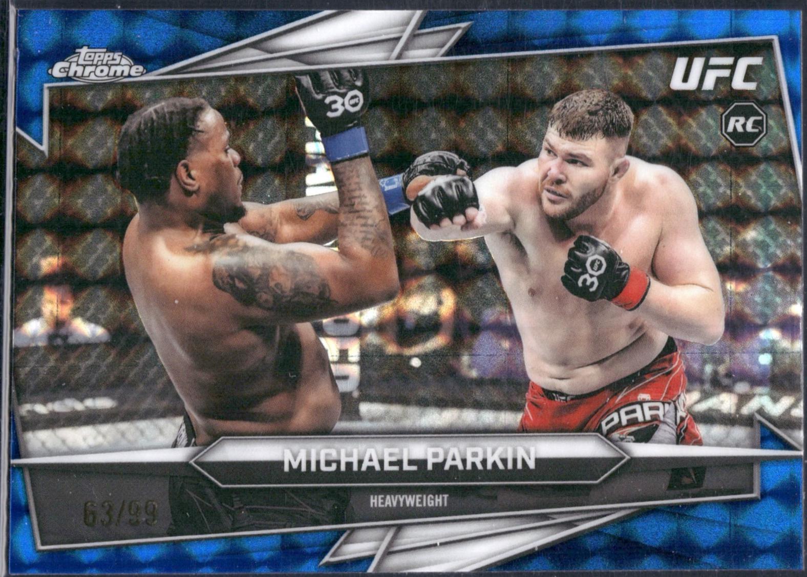 Michael Parkin 2026 Topps Chrome UFC Base #52 Blue Geometric Refractor