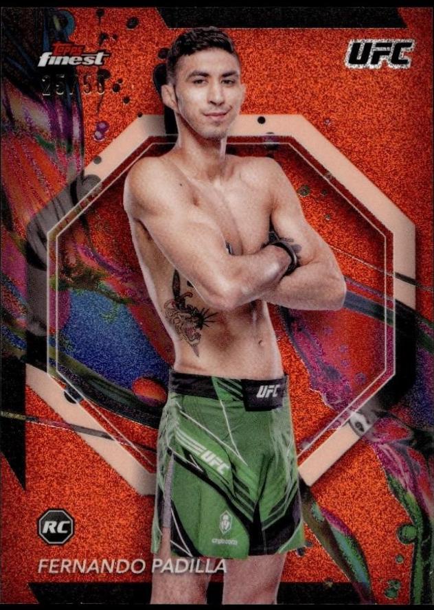 Fernando Padilla 2024 Topps Finest UFC Base Common #59 Tangerine Glitter Refractor