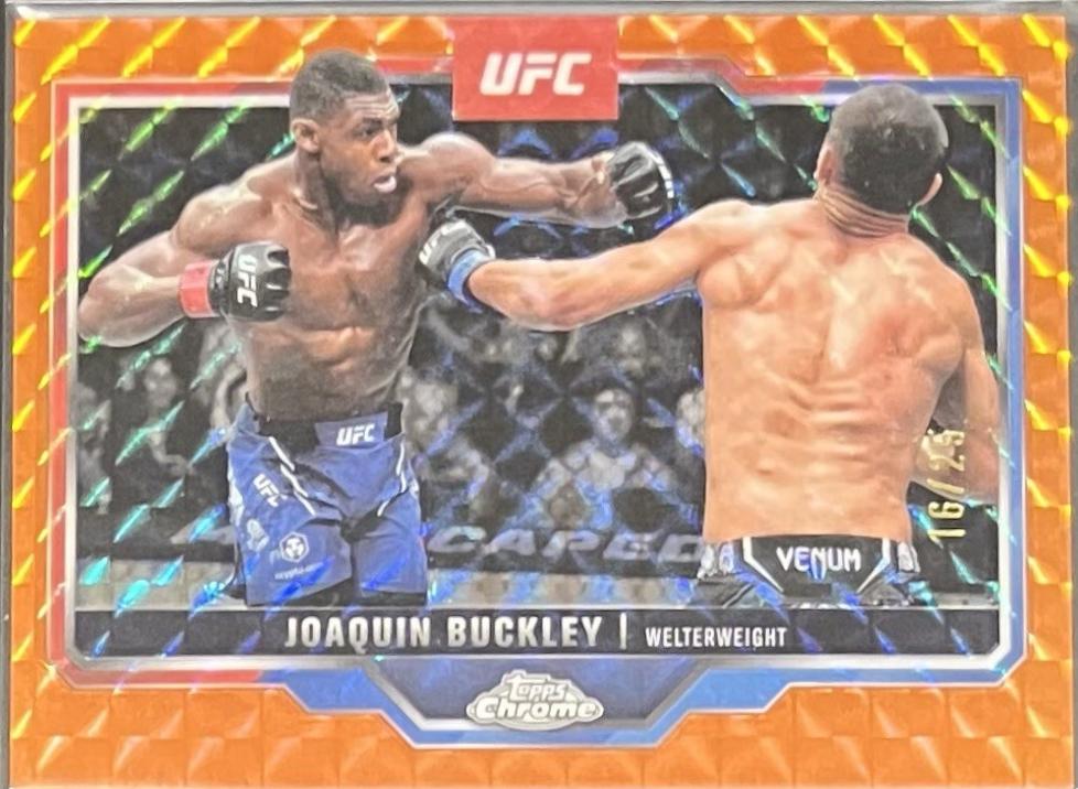 Joaquin Buckley 2025 Topps Chrome UFC Base #39 Orange Geometric Refractor
