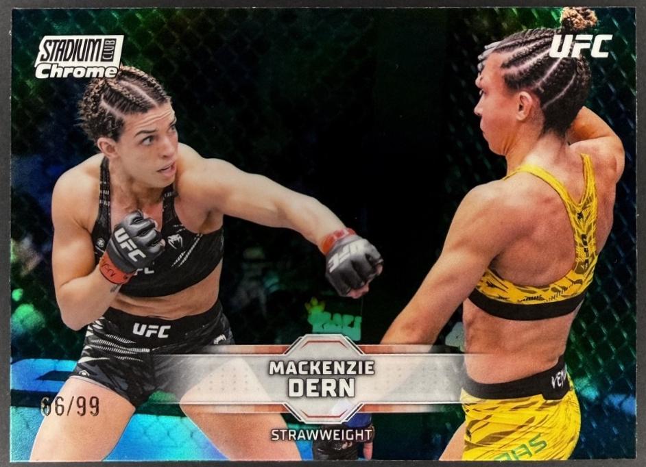 Mackenzie Dern 2026 Topps Stadium Club UFC Chrome Base #CB-1 Turquoise Refractor