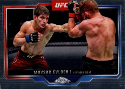 Movsar Evloev 2025 Topps Chrome UFC Base #10 Negative Refractor