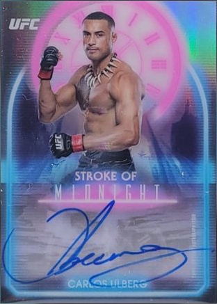 Carlos Ulberg 2025 Topps Midnight UFC Stroke of Midnight Autographs #SMA-CU Moon Beam