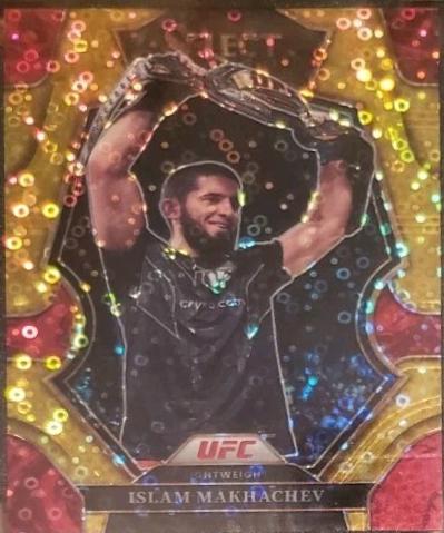 Islam Makhachev 2023 Panini Select UFC Premier Level #182 Gold Disco