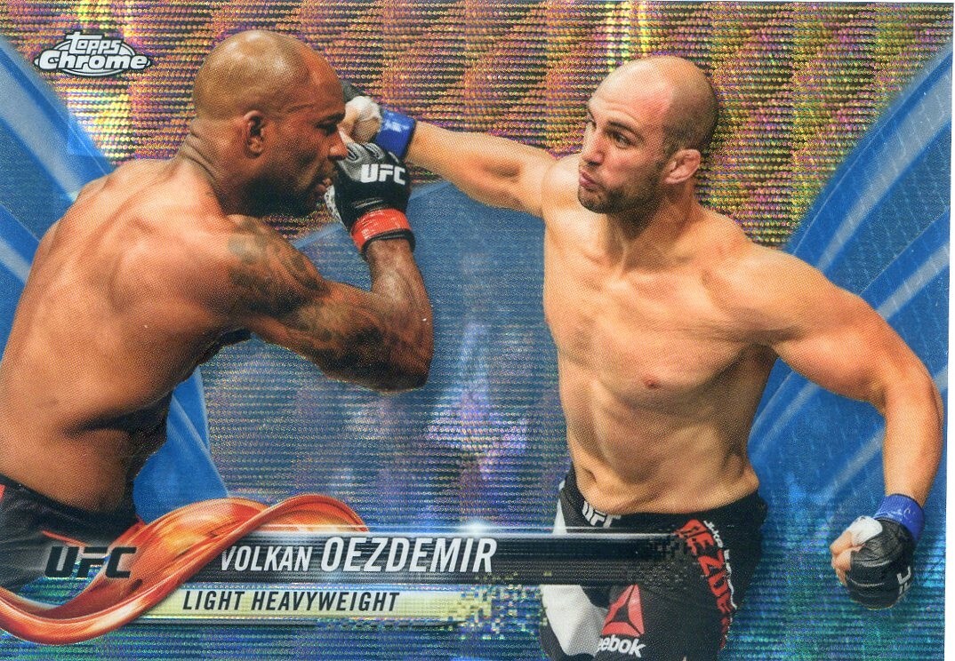 Volkan Oezdemir 2018 Topps Chrome UFC Base #21 Blue Wave