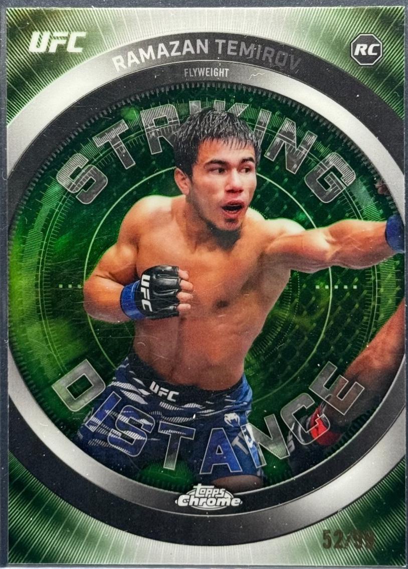 Ramazan Temirov 2026 Topps Chrome UFC Striking Distance #SD-16 Green Refractor