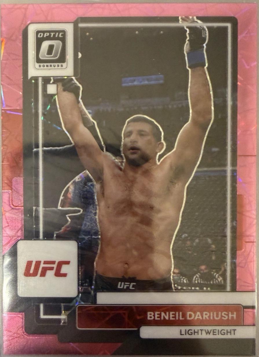 Beneil Dariush 2023 Panini Donruss Optic UFC Base #81 Pink Velocity