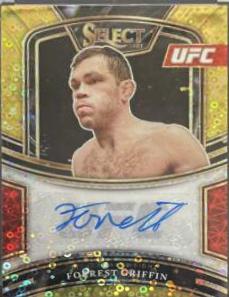 Forrest Griffin 2021 Panini Select UFC Signatures #13 Gold Disco Prizms