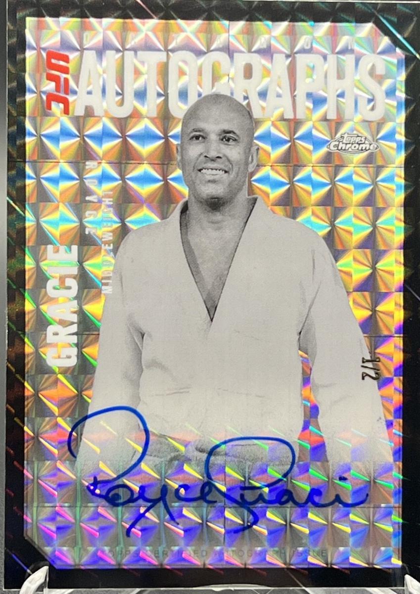 Royce Gracie 2025 Topps Chrome UFC Octagon Legends Autographs #OLA-RG Geometric Black Refractor