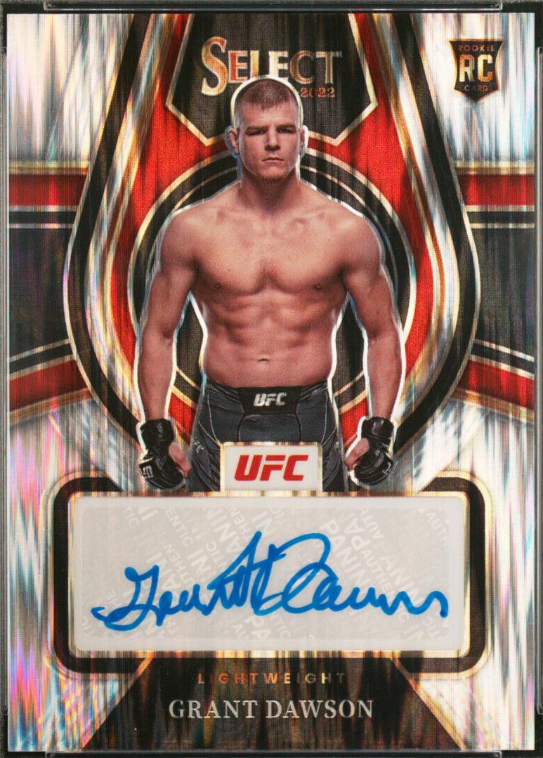 Grant Dawson 2022 Panini Select UFC Rookie Signatures #8 Gold Flash