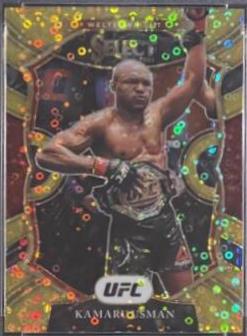 Kamaru Usman 2021 Panini Select UFC Concourse #7 Gold Disco