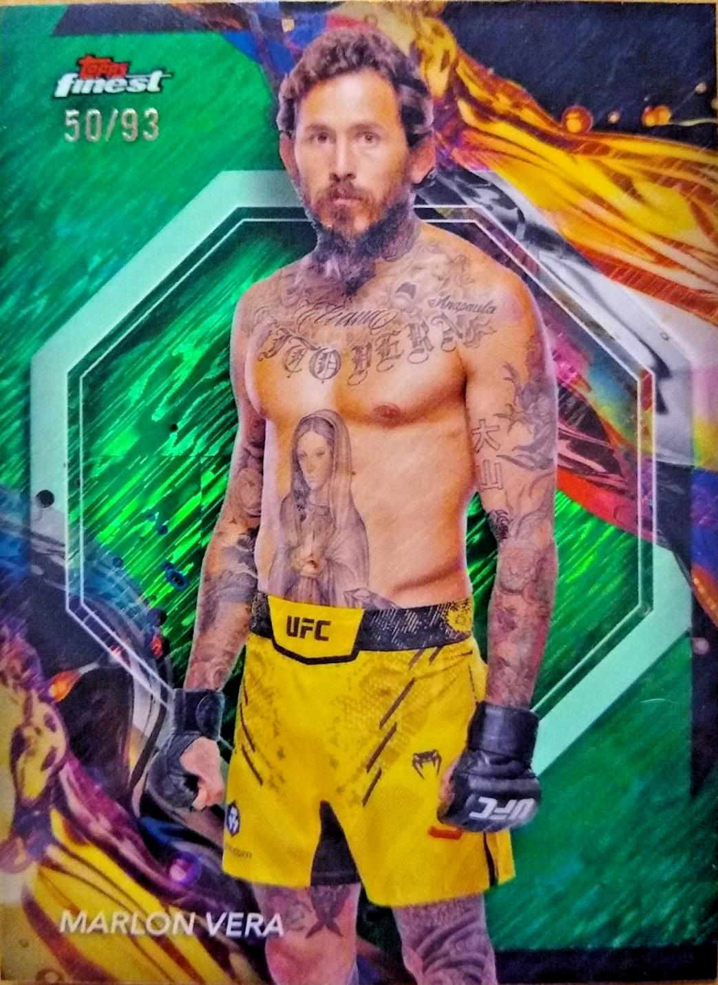 Marlon Vera 2024 Topps Finest UFC Base Uncommon #189 Green Shimmer Refractor