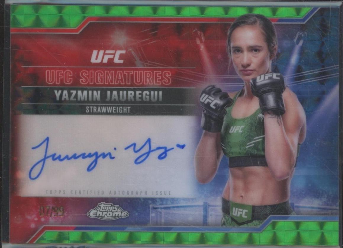 Yazmin Jauregui 2025 Topps Chrome UFC UFC Signatures #SIG-YJ Geometric Green Refractor