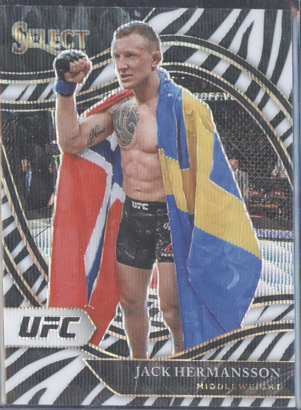 Jack Hermansson 2021 Panini Select UFC Octagonside #273 Zebra