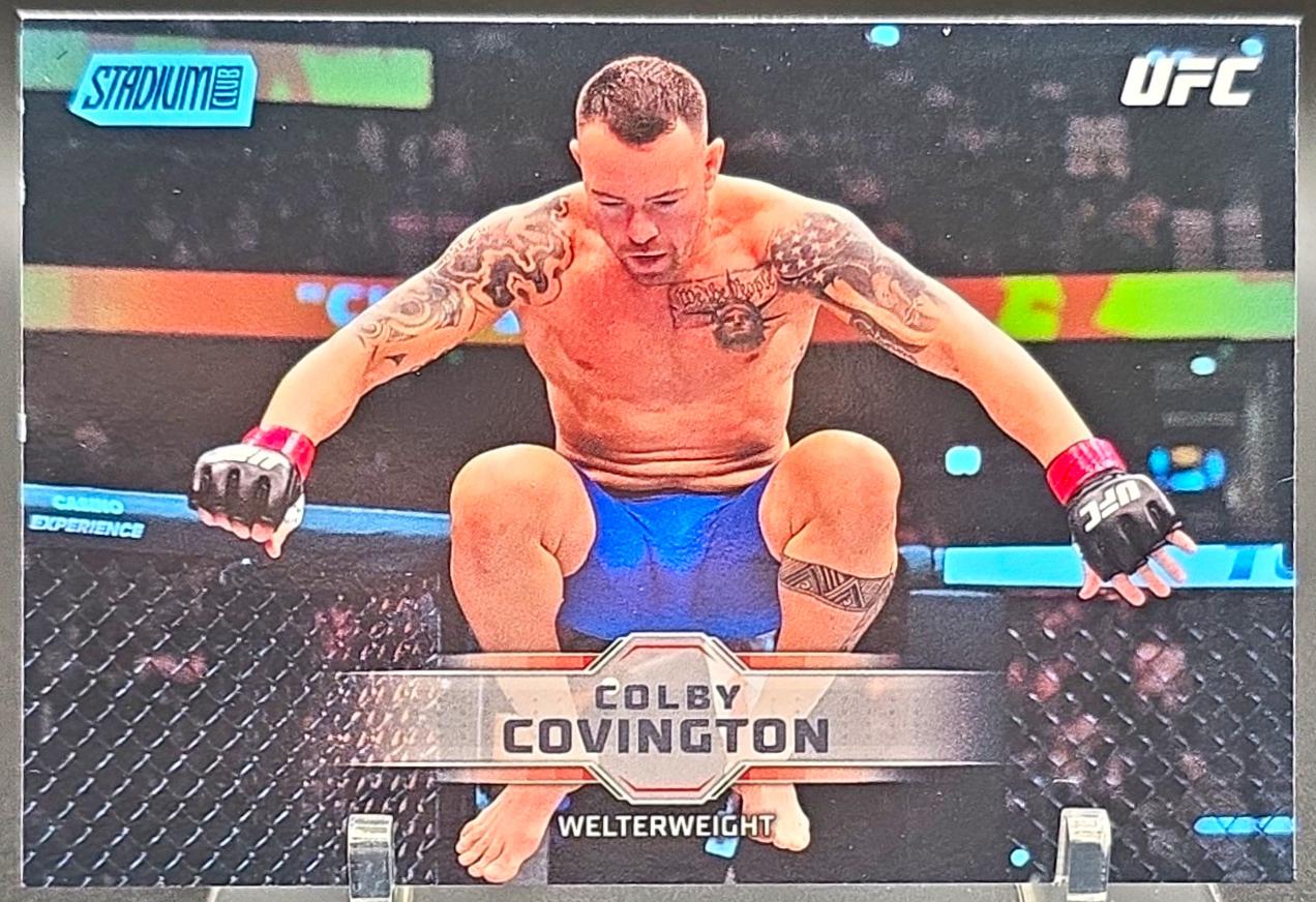 Colby Covington 2026 Topps Stadium Club UFC Base #60 Gold Rainbow Foilboard